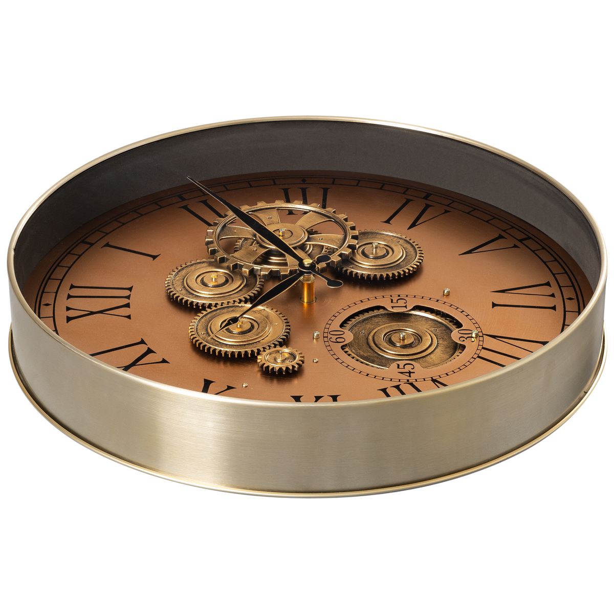 Flux Dial Luxury Designer Wall Clock Online With Moving Gear Mechanism Buy Wall Clock Online (Steel Body)