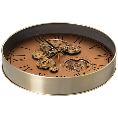 Flux Dial Luxury Designer Wall Clock Online With Moving Gear Mechanism Buy Wall Clock Online (Steel Body)