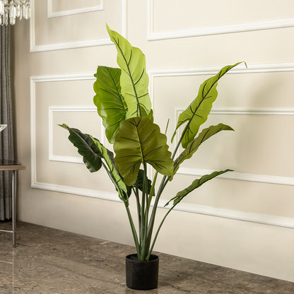 Nature’s Charm Faux Giant Taro Artificial Plant (Medium) (Natural Feel)