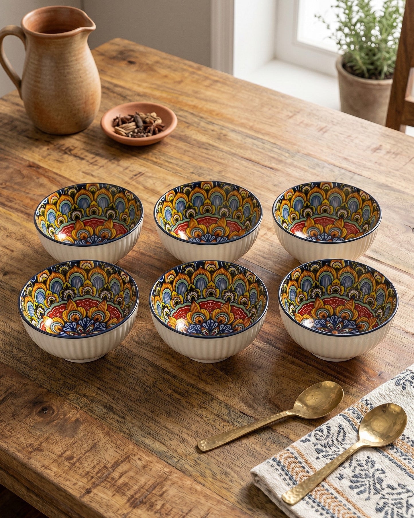Royal Mosaic Katori - Set Of 6 Style - 1