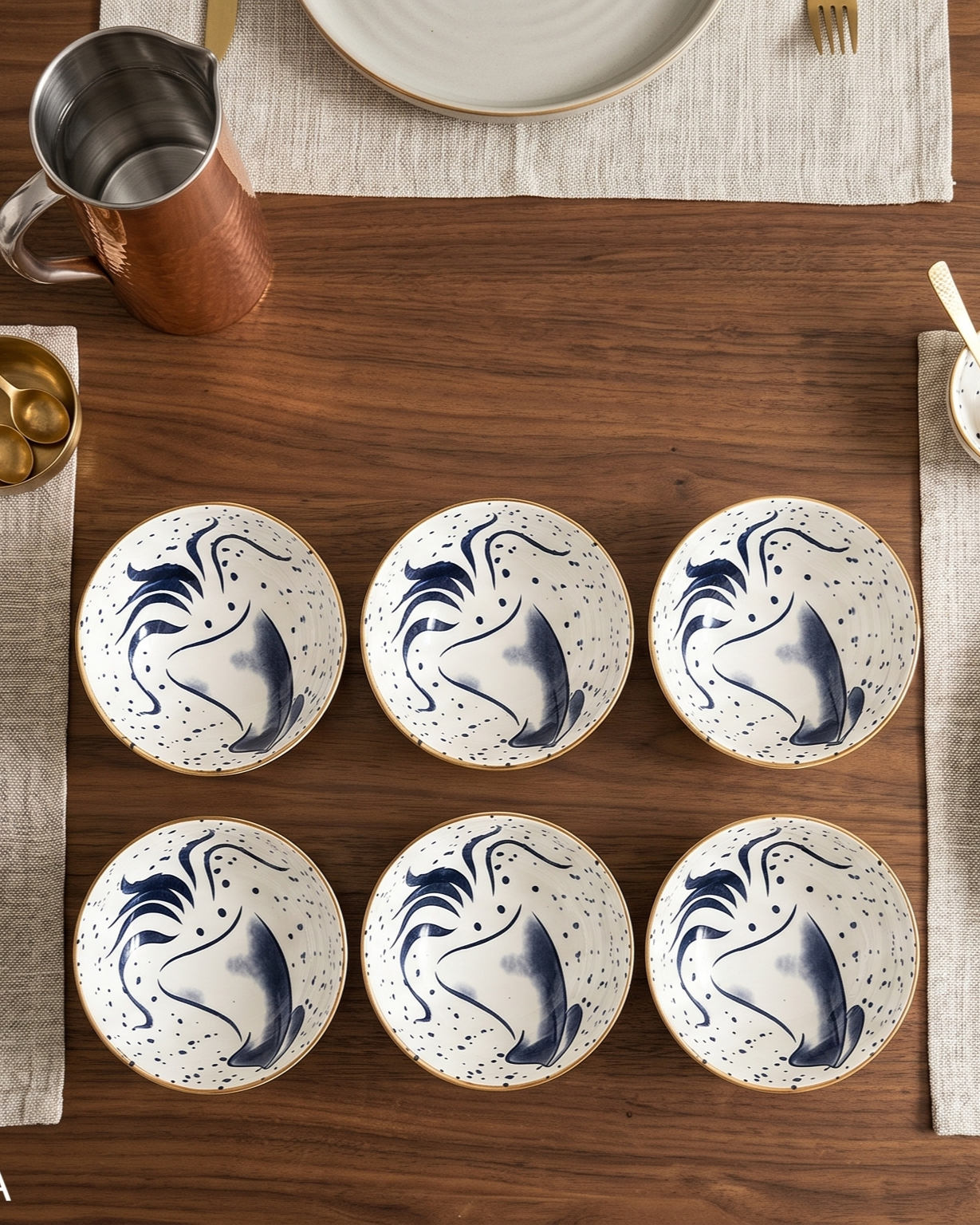 Squid Tales Katori - Set Of 6