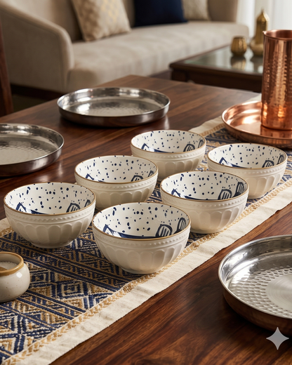 Puffer Fish Tales Katori - Set Of 6