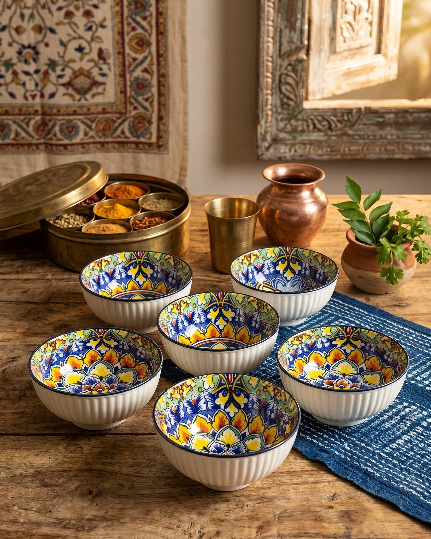 Royal Mosaic Katori - Set Of 6 Style - 2