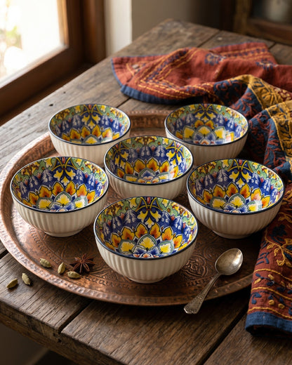 Royal Mosaic Katori - Set Of 6 Style - 2