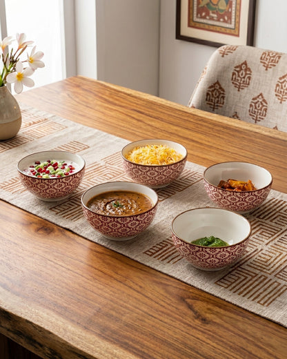 Floral Vine Katori - Set Of 5 Style - 5