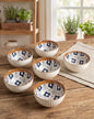 Indigo Pattern Katori - Set Of 6 Style - 1