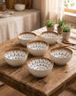 Indigo Pattern Katori - Set Of 6 Style - 4
