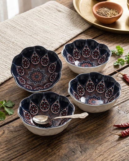Bohemian Bloom Katori - Set Of 4 Style - 1