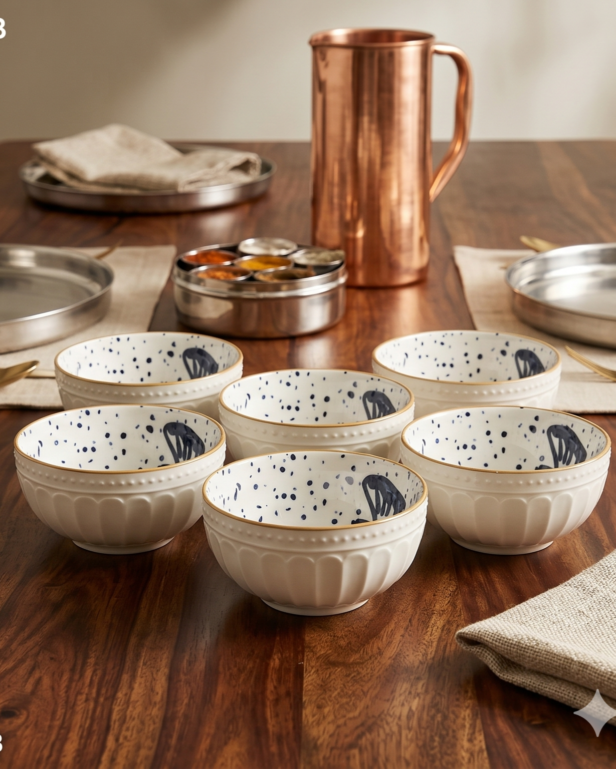 Fish Tales Katori - Set Of 6