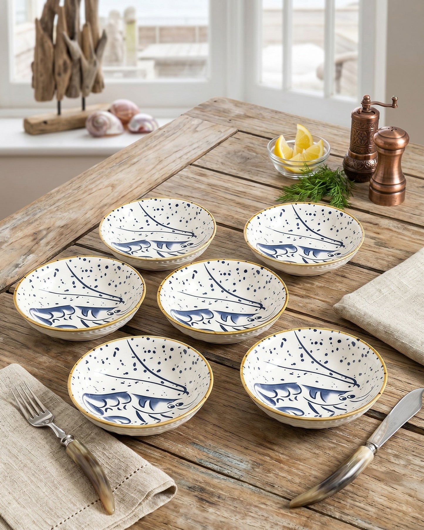 Lobster Tales Bowl - Set Of 6