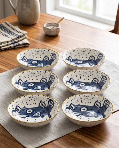 Puffer Fish Tales Bowl - Set Of 6