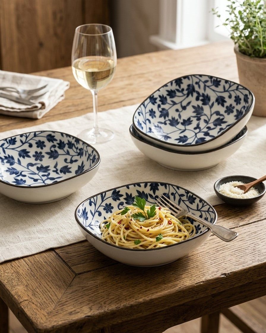 Indigo Square Katori - Set Of 4 Style - 3