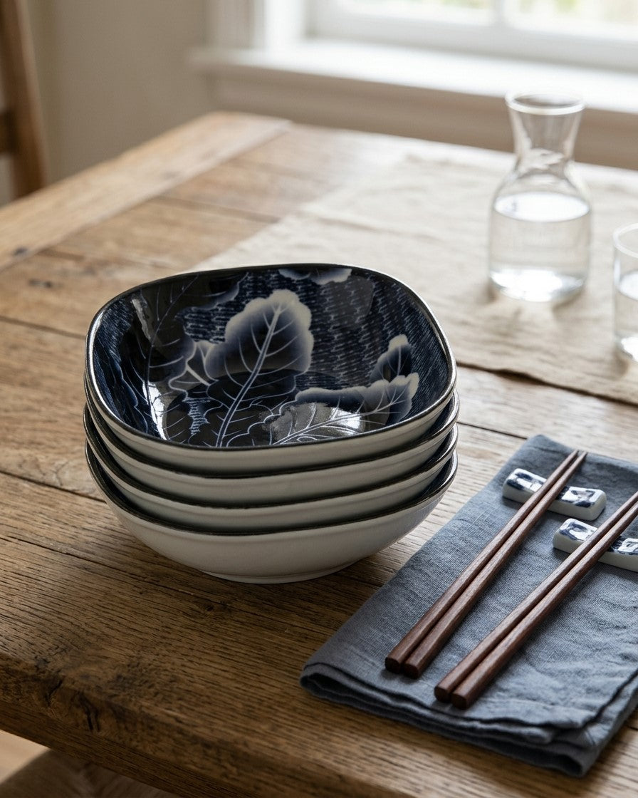 Indigo Square Katori - Set Of 4 Style - 1