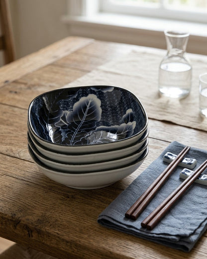 Indigo Square Katori - Set Of 4 Style - 1