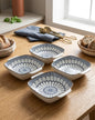 Indigo Square Serving Bowls - Set Of 4 Style - 4