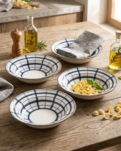 Classic Indigo Pasta Bowl - Set Of 4 Style - 2