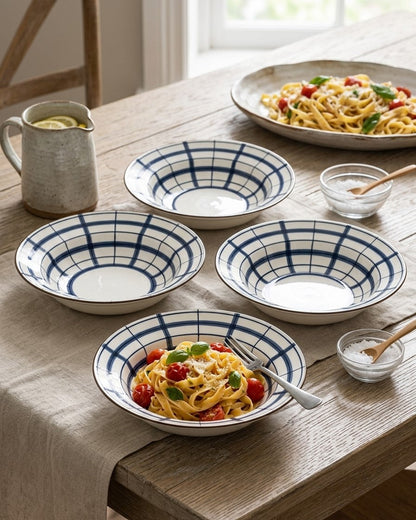 Classic Indigo Pasta Bowl - Set Of 4 Style - 2