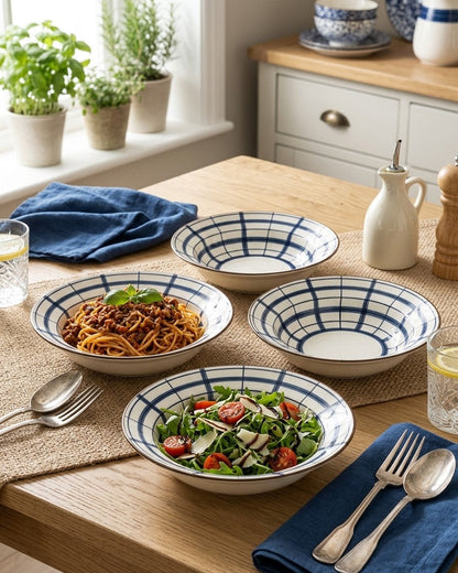 Classic Indigo Pasta Bowl - Set Of 4 Style - 2
