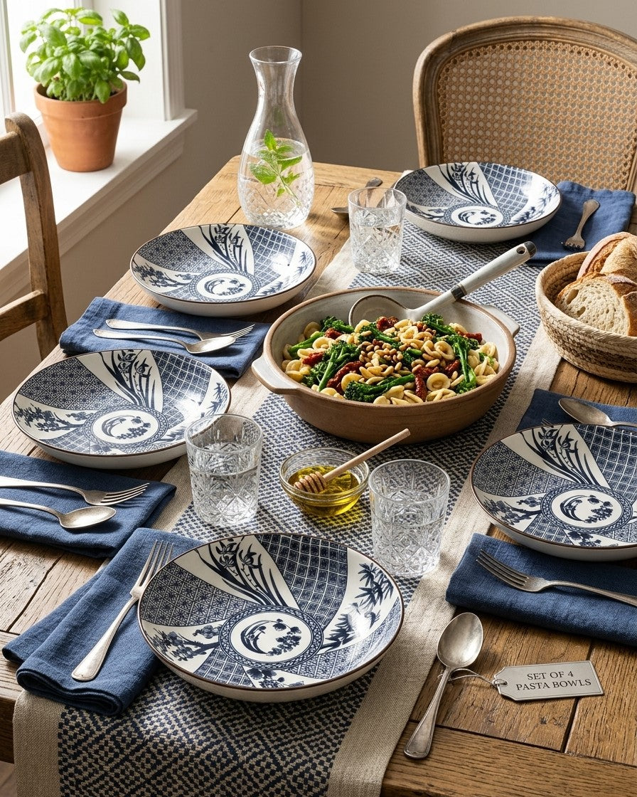 Heritage Art Pasta Bowl - Set Of 4 Style - 3