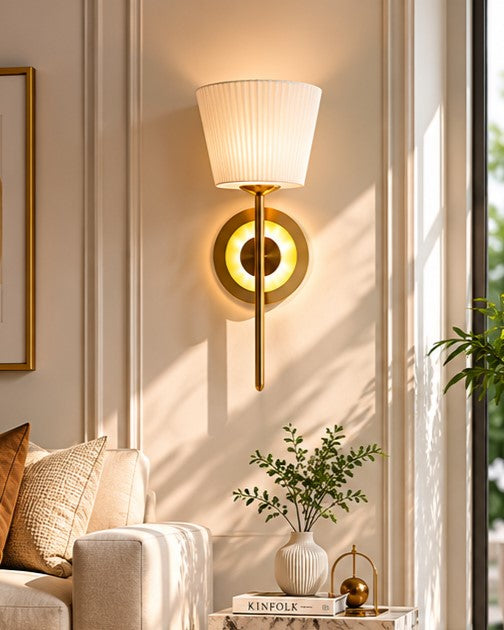 LuxeGlow Modern Gold Wall Sconce