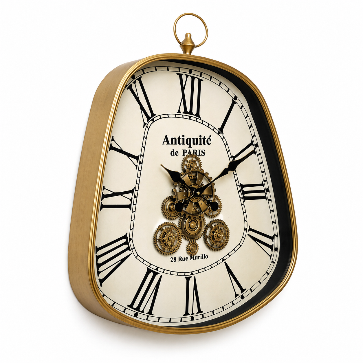 Crown Tick Luxury Designer Wall Clocks for the Home With Moving Gear Mechanism Buy Wall Clock Online (Steel Body)