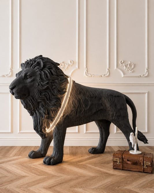Haoshi Lion Floor Lamp - Black
