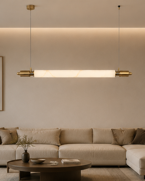 Axis Marble Bar Pendant Light - Gold