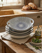 Indigo Bloom Serving Bowls - Set 4 Style - 3