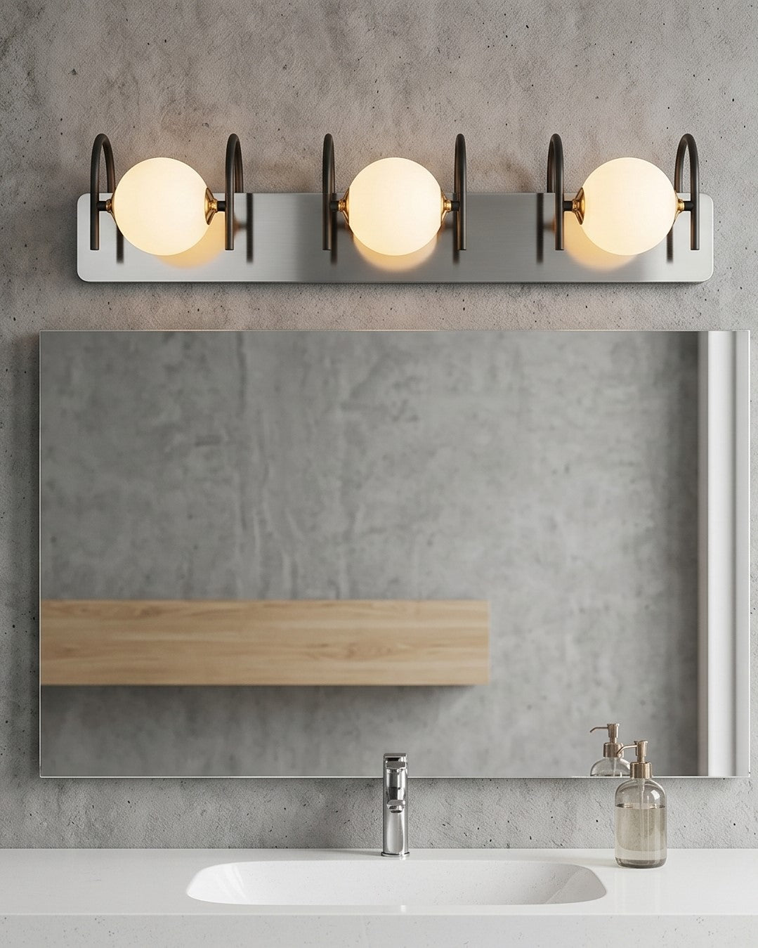 Orb Glow Mirror Vanity Light- 3 Lights