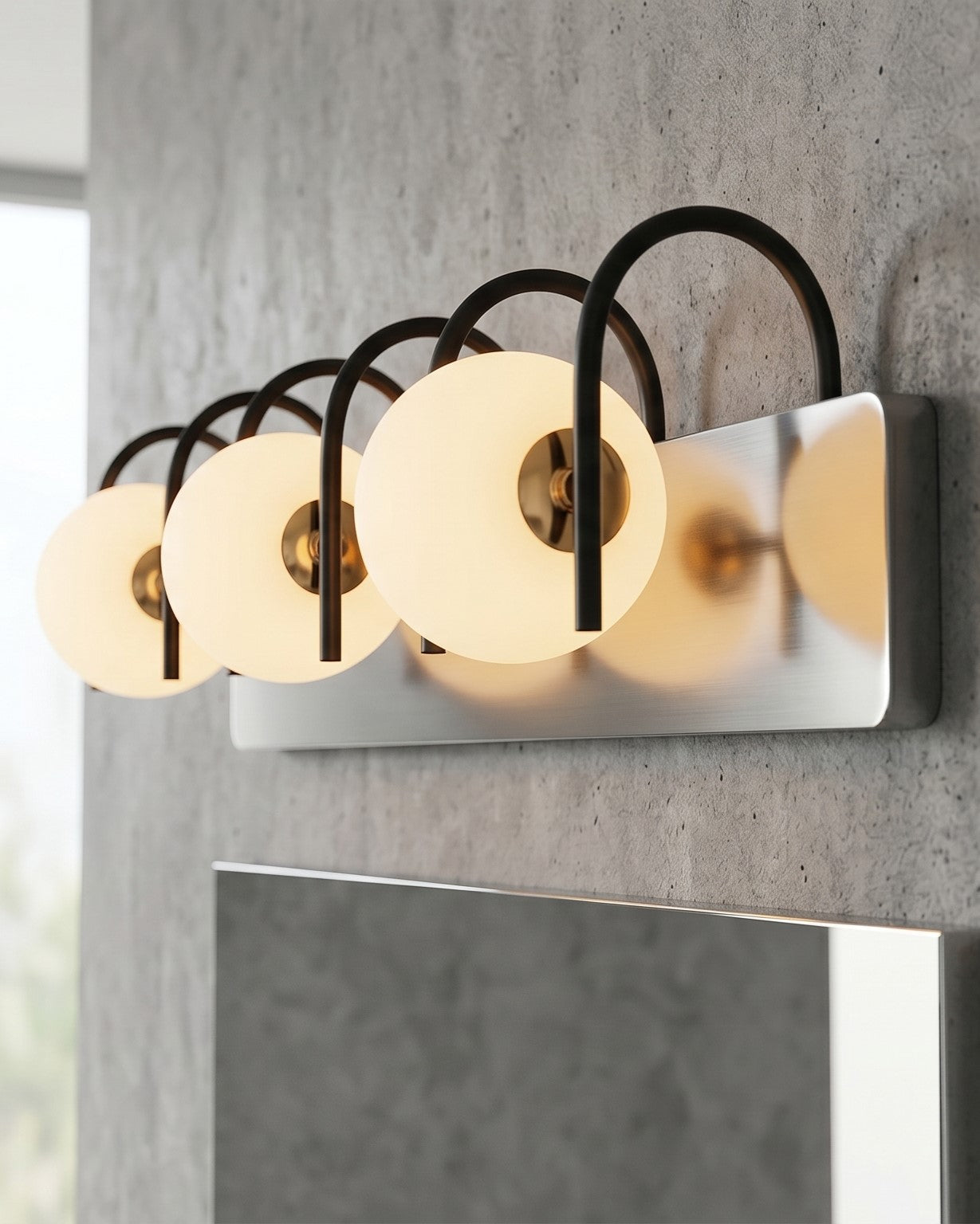Orb Glow Mirror Vanity Light- 3 Lights