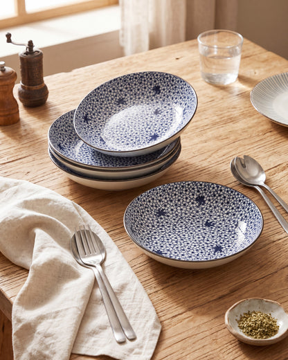 Indigo Rhythm Pasta Bowl - Set Of 4 Style - 4
