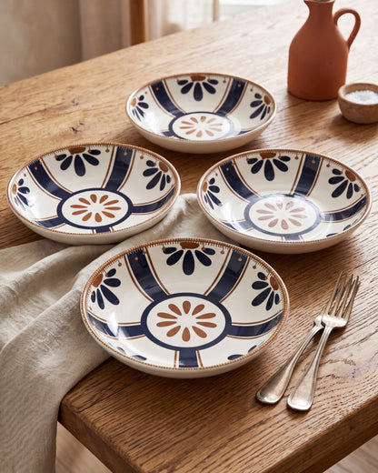 Rustic Bloom Pasta Bowl - Set Of 4 Style - 3