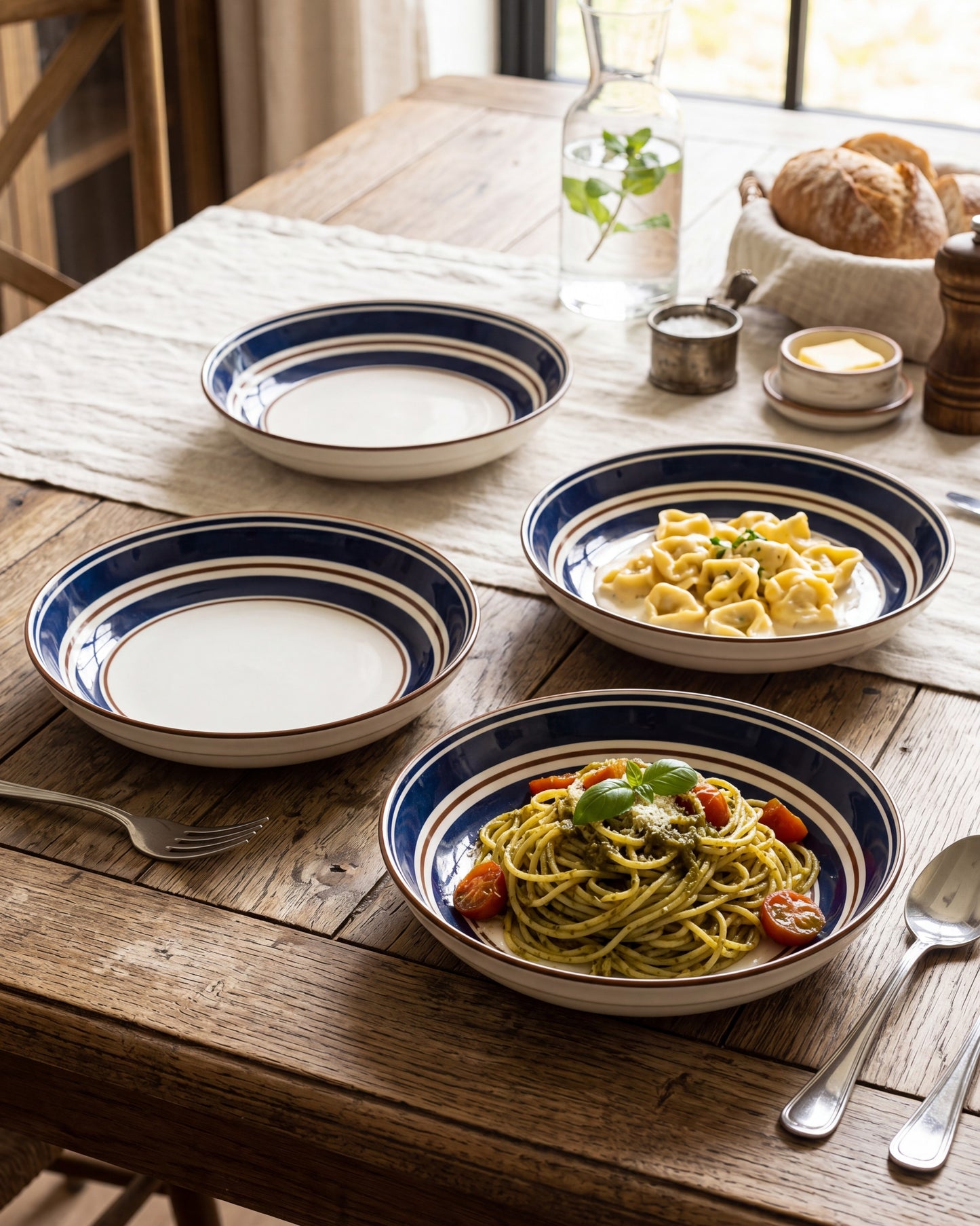 Rustic Harmony Pasta Bowl - Set Of 4