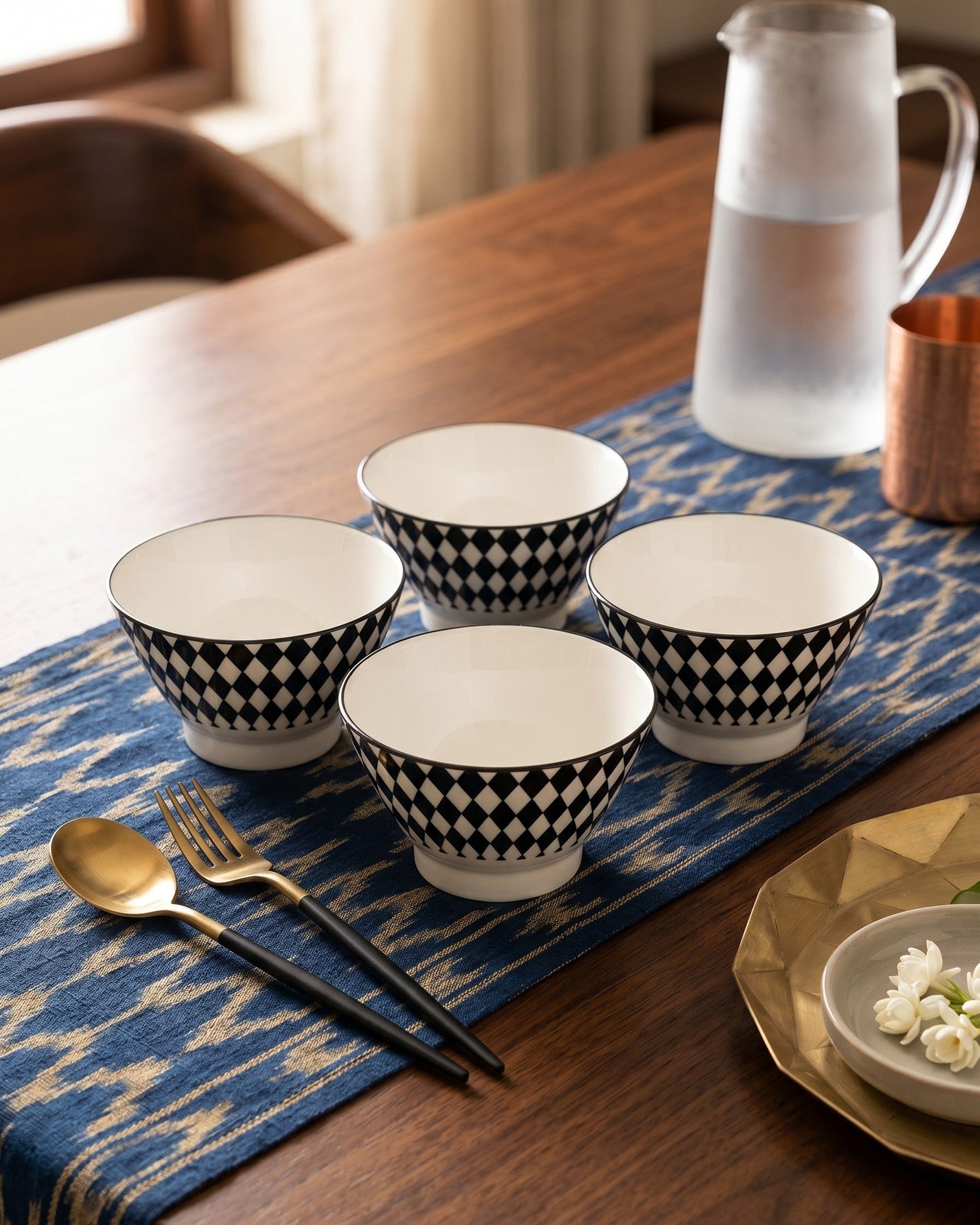 Mono Pattern Bowl - Set Of 4 Style - 2