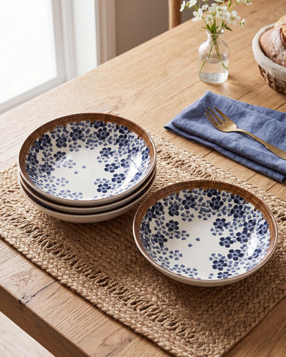 Floral Mosaic Pasta Bowl - Set Of 4 Style - 4