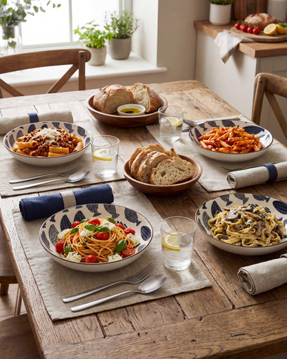 Ocean Bloom Pasta Bowl - Set Of 4 Style - 1