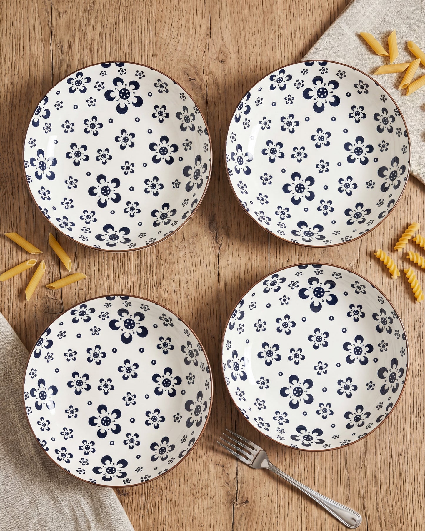Ocean Bloom Pasta Bowl - Set Of 4 Style - 2