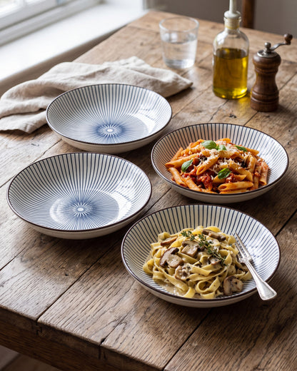 Ocean Bloom Pasta Bowl - Set Of 4 Style - 3