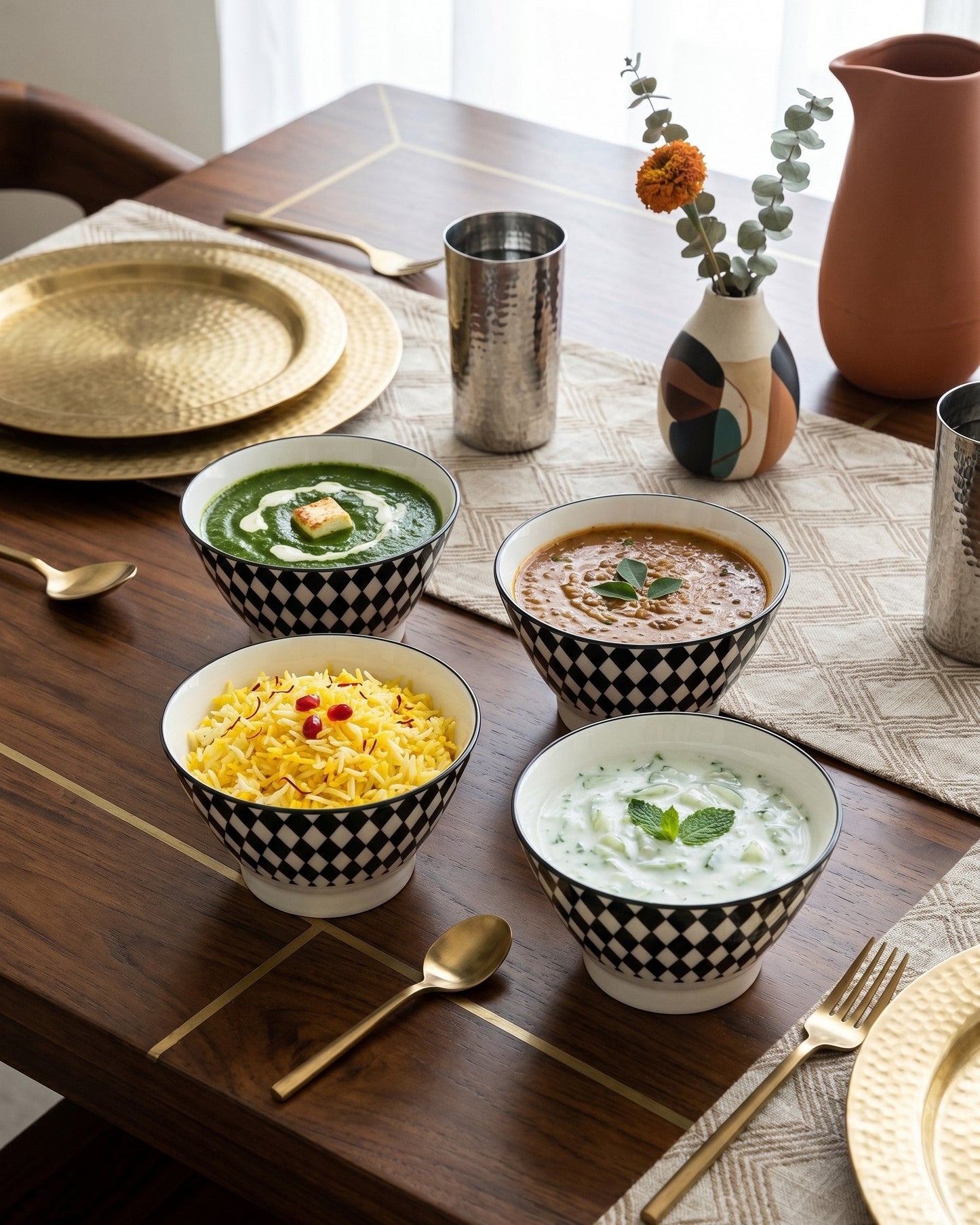 Mono Pattern Bowl - Set Of 4 Style - 2