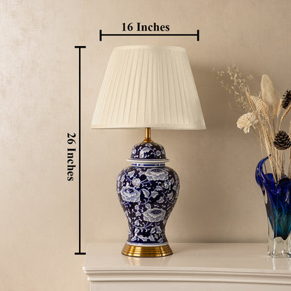 Velvet Indigo Designer Table Lamps for Living Room