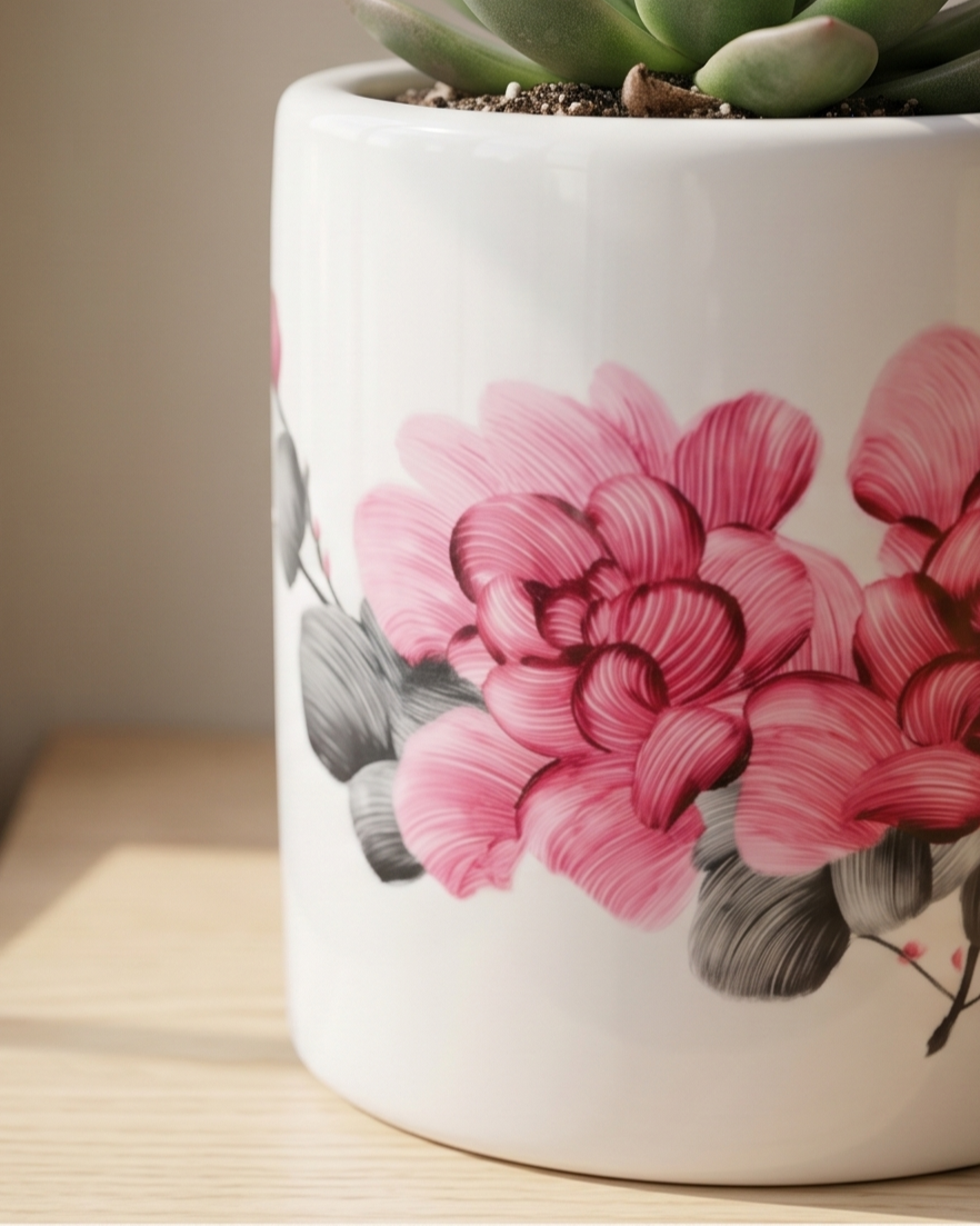 Elegance Blossom Ceramic Planter
