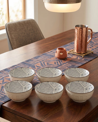 Modern Line Art Katori - Set Of 6 Style - 5