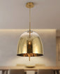 Glass Dome Pendant Light - Gold