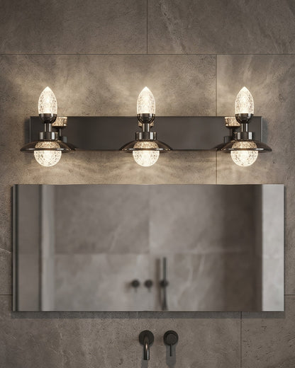 Midnight Crystal Vanity Wall Light - 3 Lights