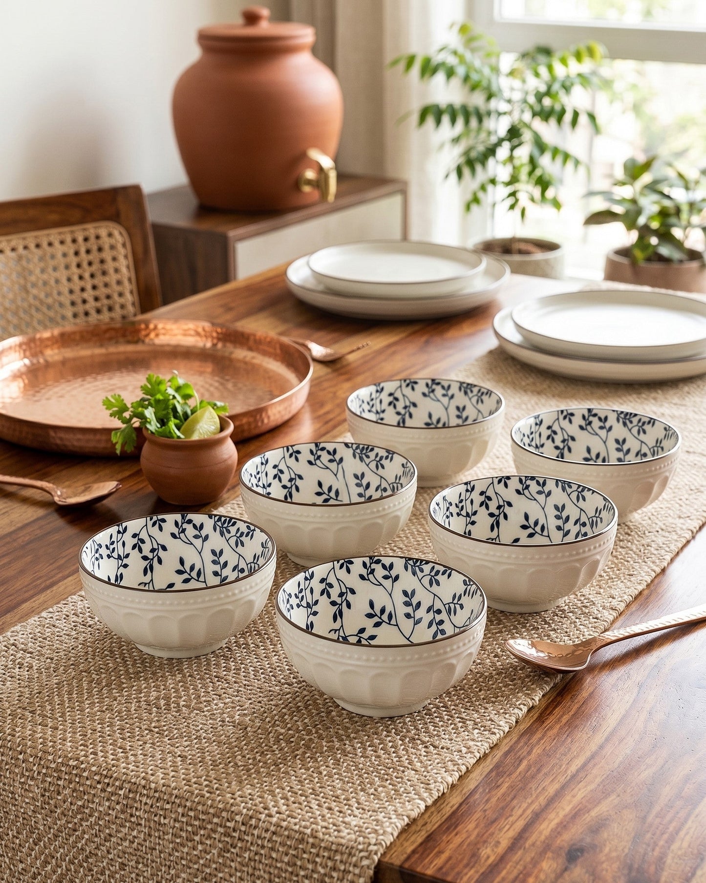 Modern Line Art Katori - Set Of 6 Style - 6