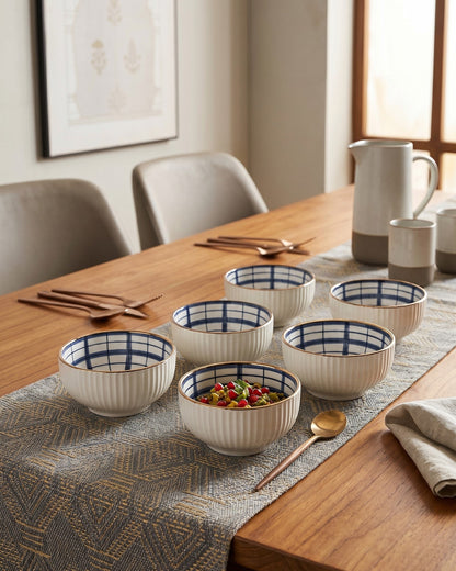 Midnight Blossom Katori - Set Of 6 Style - 3