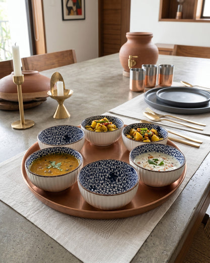 Midnight Blossom Katori - Set Of 6 Style - 5