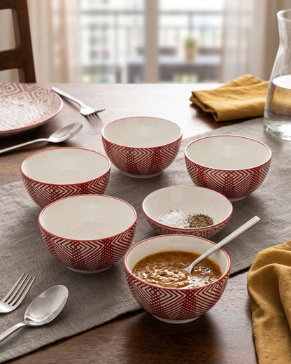 Floral Vine Katori - Set Of 5 Style - 3