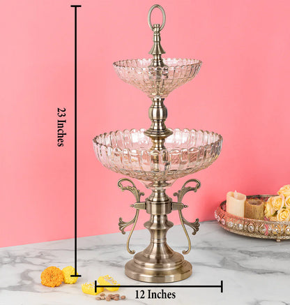 Tranquil Flame  2 Tier Serveware