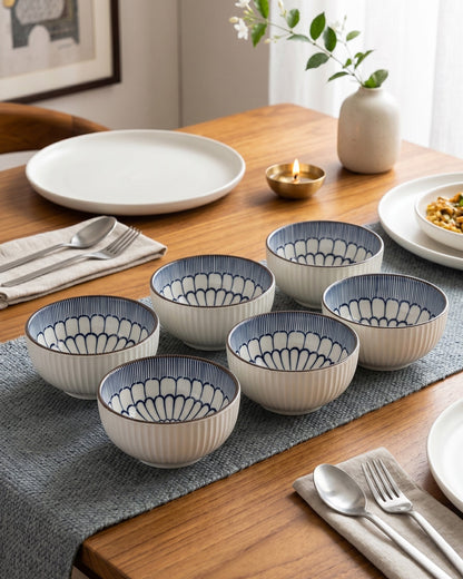 Midnight Blossom Katori - Set Of 6 Style - 4